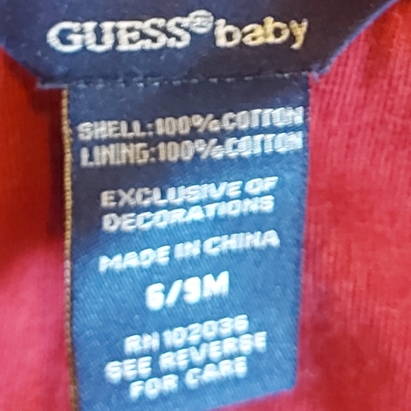 Guess Baby Boys' Navy Blue / Maroon Hoodie 6 - 9 Months - Picture 4 of 7